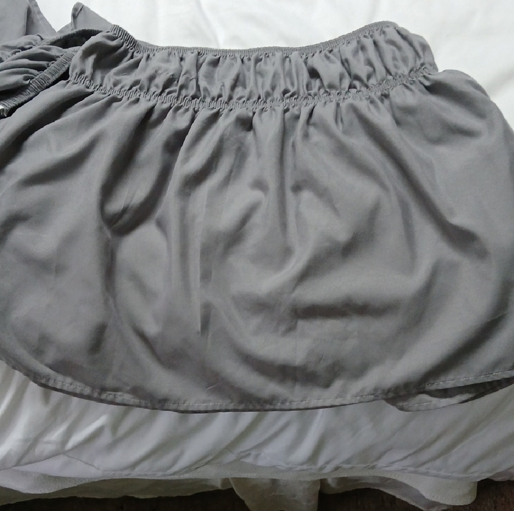 Elegant Charcoal Bedskirt